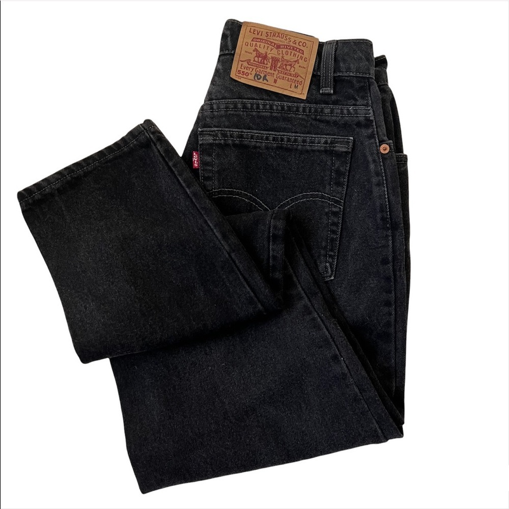 Levi’s Vintage Cotton Black Faded 550 Relaxed Fit Tapered Leg Size 10 Regular